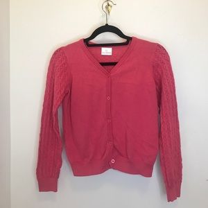 Hanna Andersson pink cardigan 150